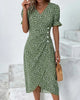Ivy | Kurzärmeliges Kleid mit Blumenmuster