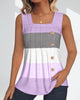 Cedra | Gestreiftes Tanktop mit Knöpfen
