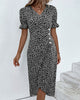 Ivy | Kurzärmeliges Kleid mit Blumenmuster