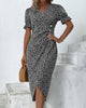 Ivy | Kurzärmeliges Kleid mit Blumenmuster