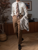Premium Herren gestreiftes Business-Hemd mit langen Ärmeln