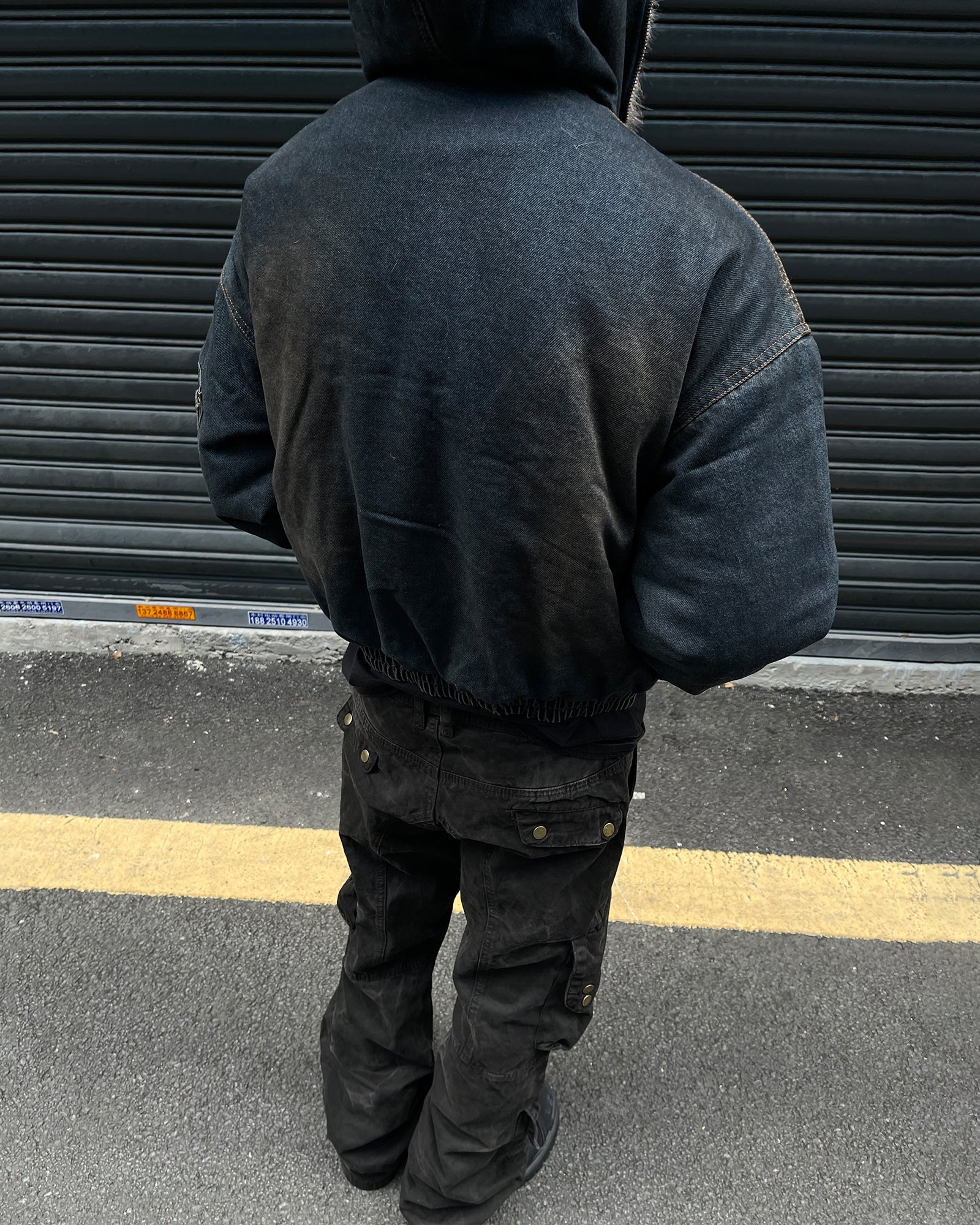 Zeke | Frühling und Sommer Dünn Vintage Verwitterte Kapuzenjacke