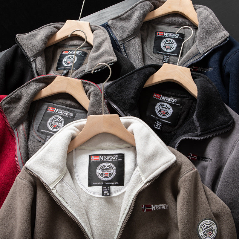 Manuel | Doppellagige Fleece-Kapuzenjacke