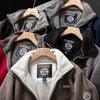 Manuel | Doppellagige Fleece-Kapuzenjacke