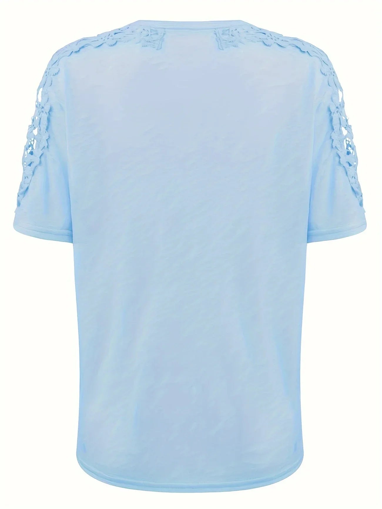 Addison | Elegantes Spitzen-Kurzarm-T-Shirt – Pastellfarben, Sommer, Damen
