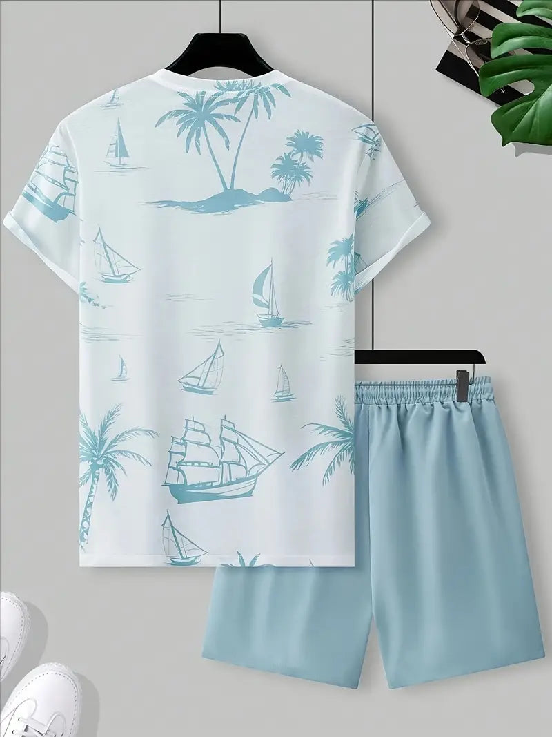 Xander | Elegantes Zweiteiliges Sommer-Outfit mit Druck