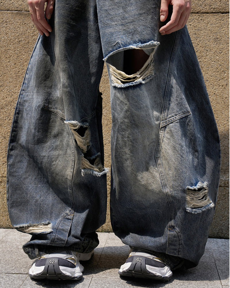 Savannah | Umgekehrte Taille Ausgefranste Blade Jeans