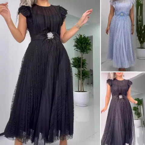 Claire | Chiffonkleid mit figurbetontem Schnitt