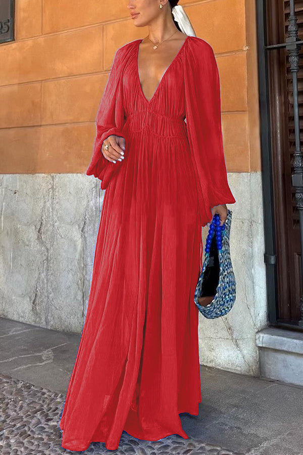 Mirella | Luftiges Chiffon-Maxikleid