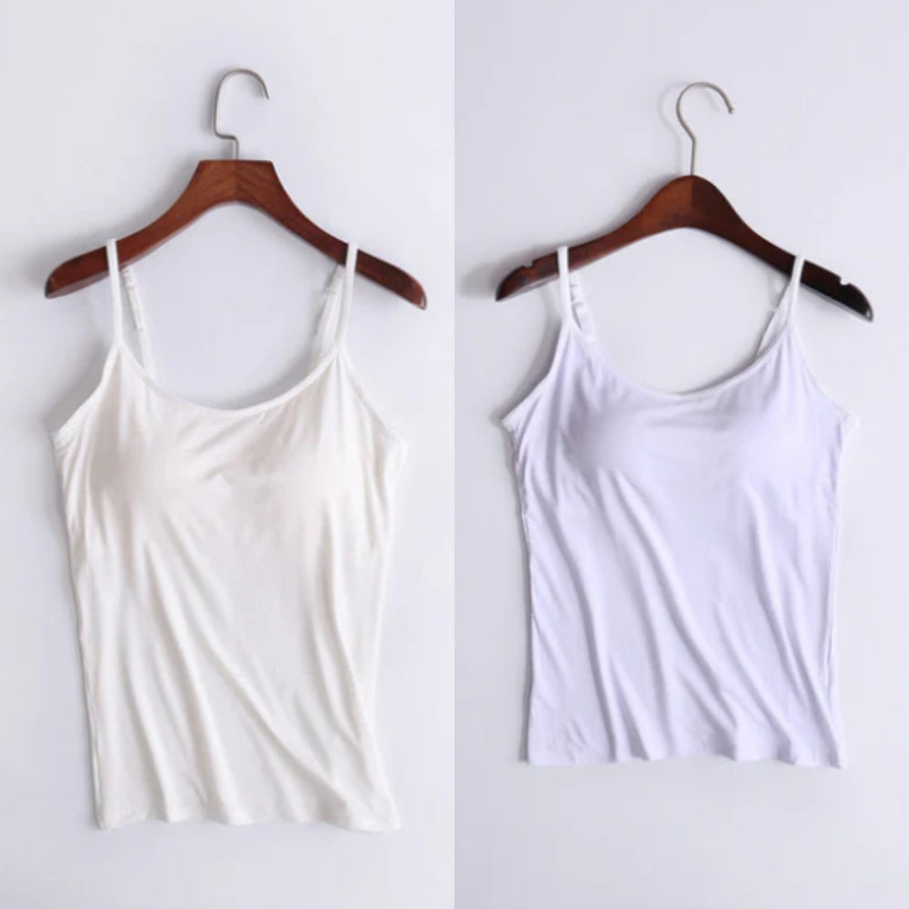 Leonora | Lockeres Leinen-Top mit integriertem BH