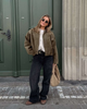 Heidi | Maven Wildleder Bomberjacke