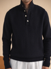 Milano Pullover mit halber Knopfleiste