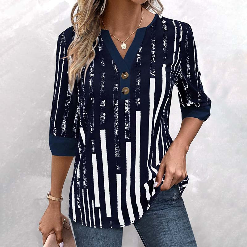 Zachary | Vintage-Gestreifte Bluse