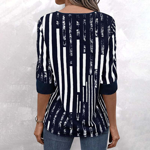 Zachary | Vintage-Gestreifte Bluse