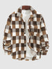 Derek | Flauschige karierte Jacke