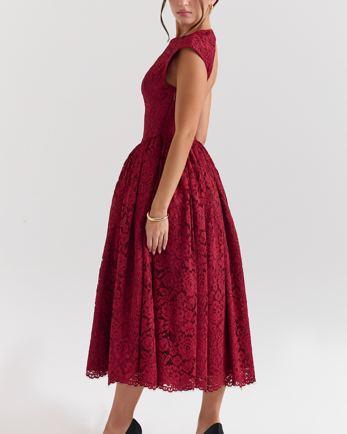 Josefina | Elegantes Midi-Kleid aus Rosenspitze