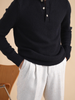 Milano Pullover mit halber Knopfleiste