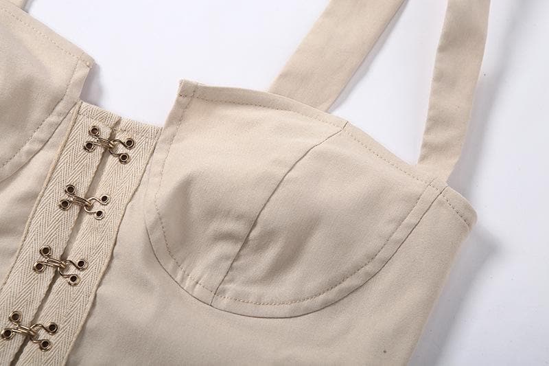 Trenton | Vintage-Stil Crop Top mit Ausschnitt