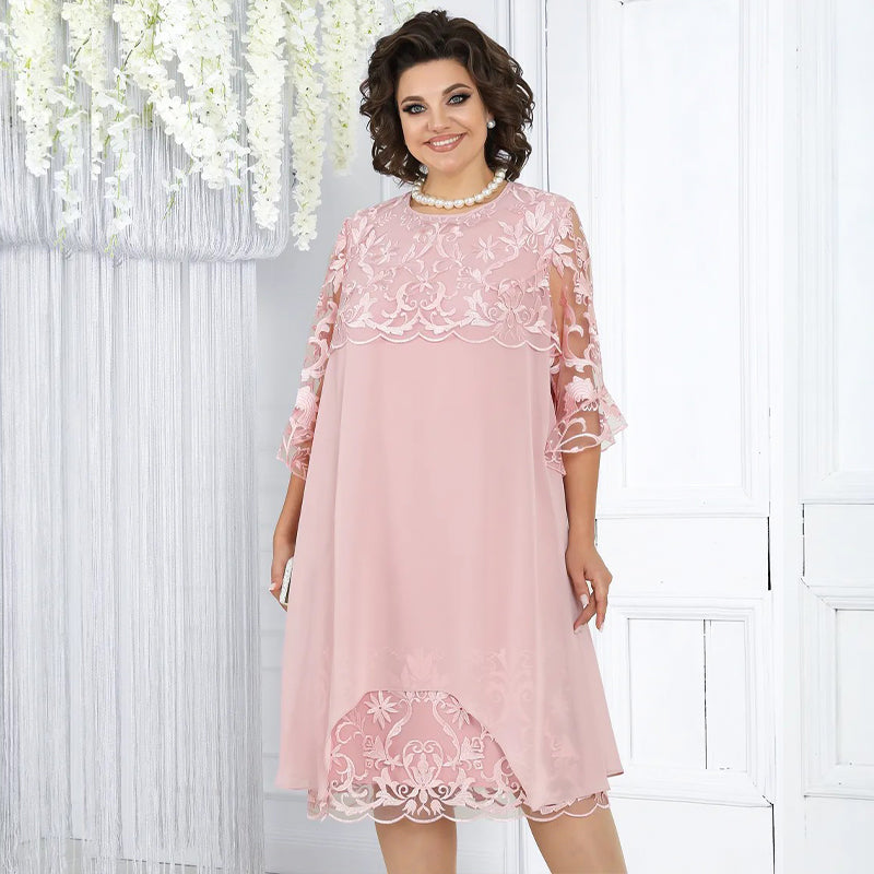 Ronina | Midikleid aus Spitze für Damen mit weiter Passform