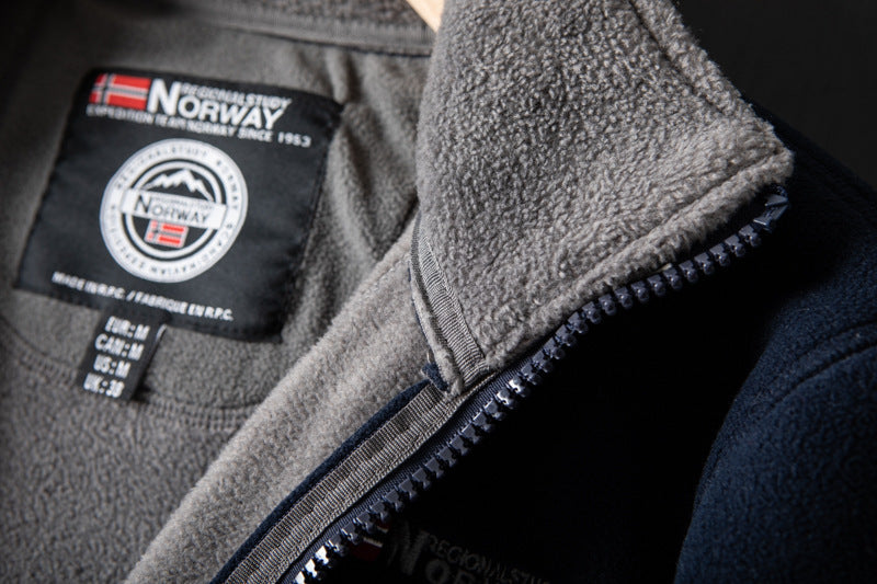 Manuel | Doppellagige Fleece-Kapuzenjacke