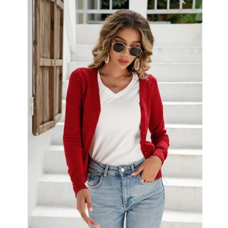 Alette | Strickpullover mit eleganter Knopfleiste für Damen