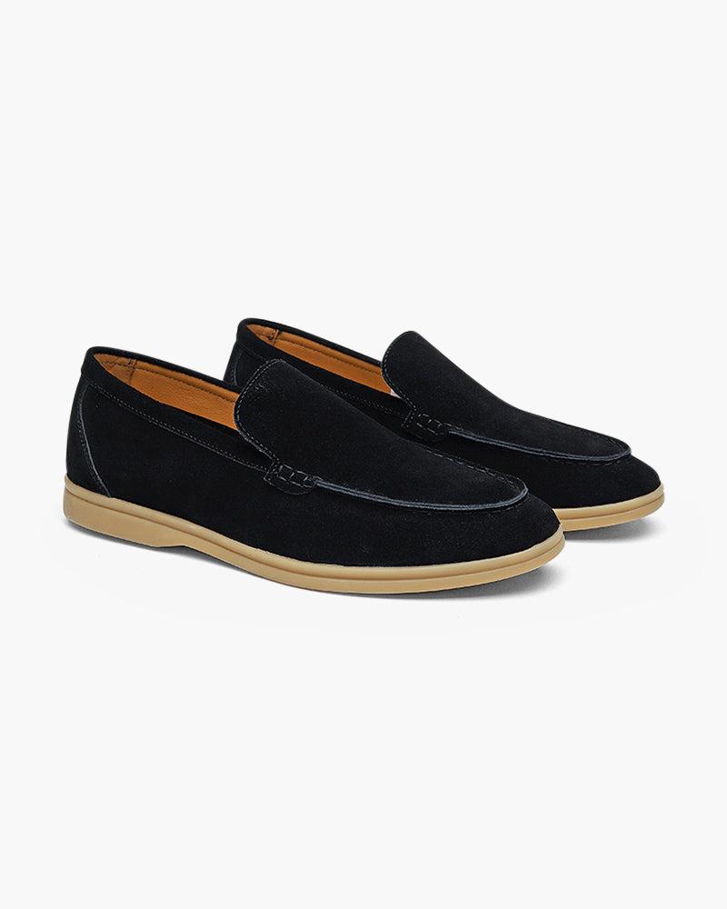 Madelynn | Old Money Premium Wildleder-Loafer in Marineblau