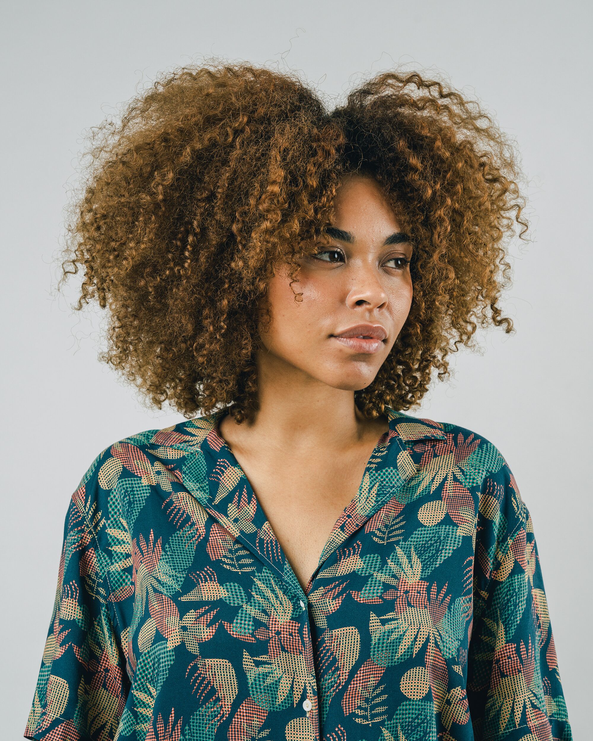 Zoie | Bluse Blume Vichy Marine