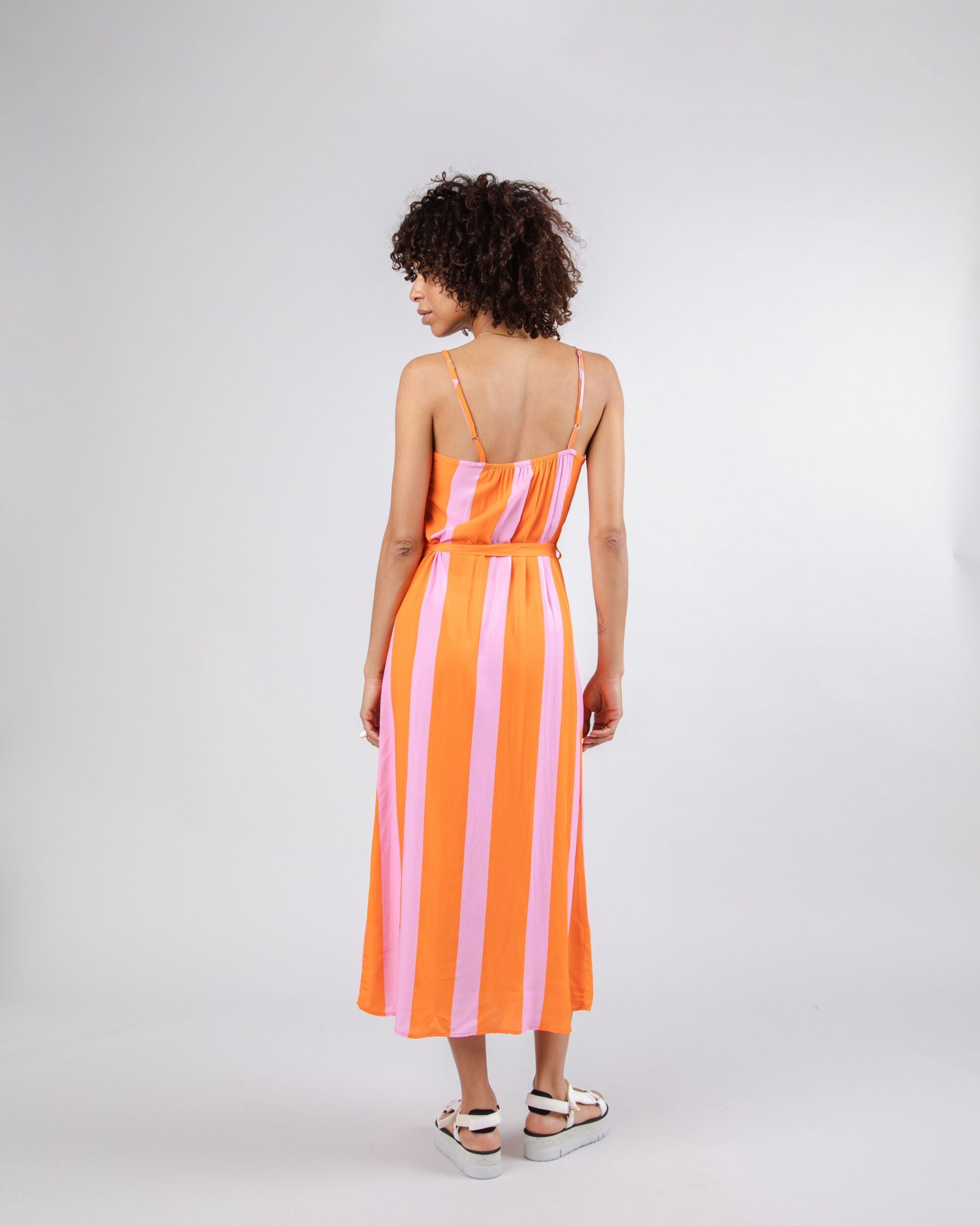 Jadiel | Farbblocklanges Kleid Orange