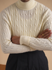 Cable-Knit Rollkragenpullover
