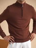 Halbreißverschluss-Strickpullover für Herren
