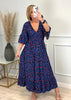 Ares | Faltenkleid mit Leopardenmuster