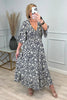 Ares | Faltenkleid mit Leopardenmuster
