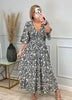 Ares | Faltenkleid mit Leopardenmuster