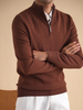 Halbreißverschluss-Strickpullover für Herren