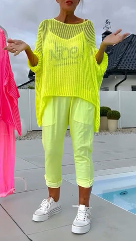 Tiffany | Stylischer Overall Damen - Trendiger Jumpsuit mit Buchstabendruck & lässigem Freizeitoverall