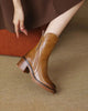 Lilith | Schwarzer Lederstiefel mit bequemem Absatz, elegant und zeitlos