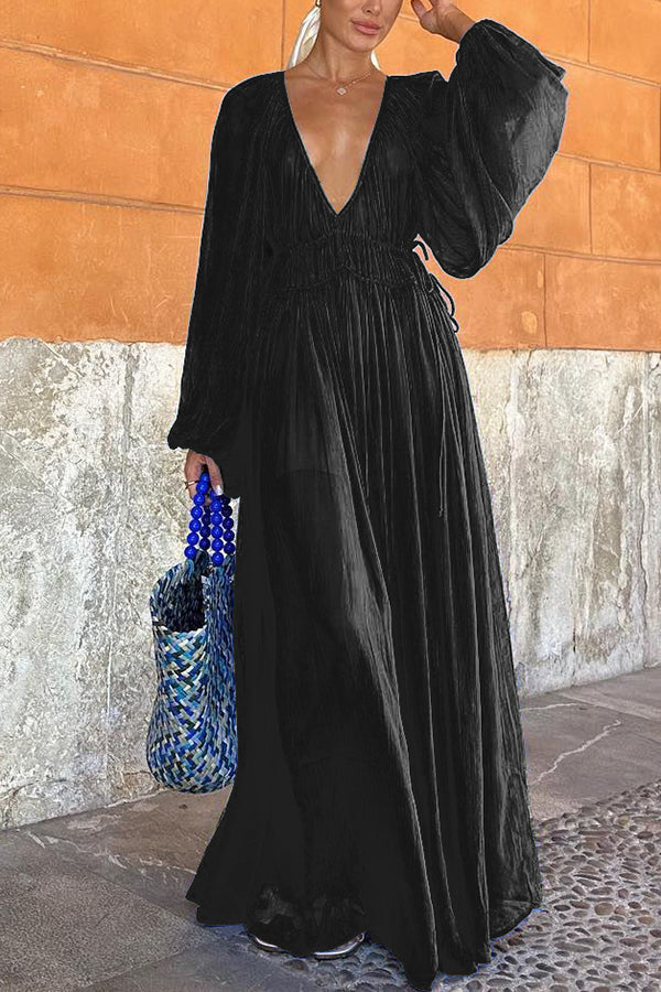 Mirella | Luftiges Chiffon-Maxikleid