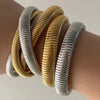 Serpentina – Breites Schlangenarmband mit 18K-Goldbeschichtung