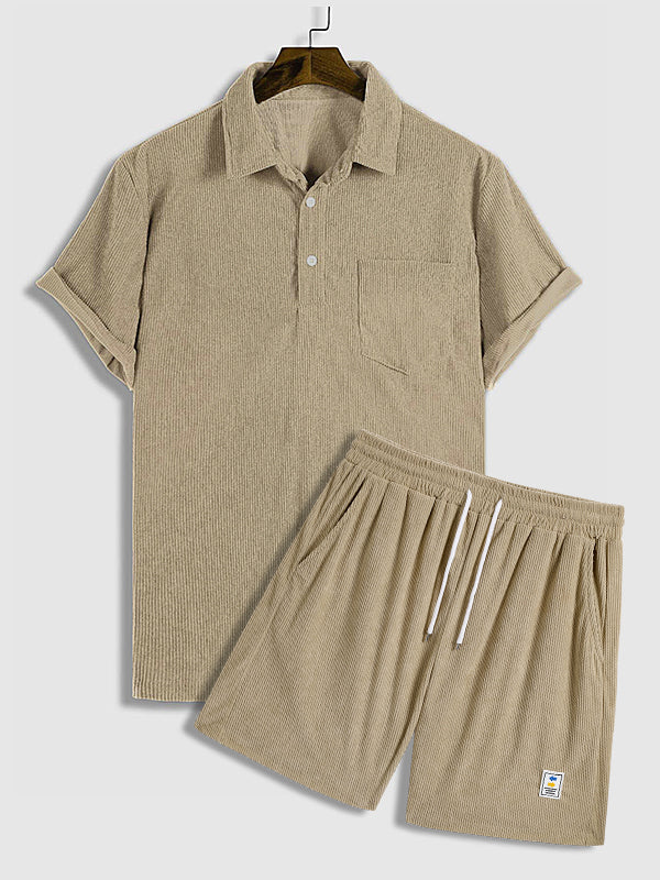 Troy | Cordhemd + Shorts Set