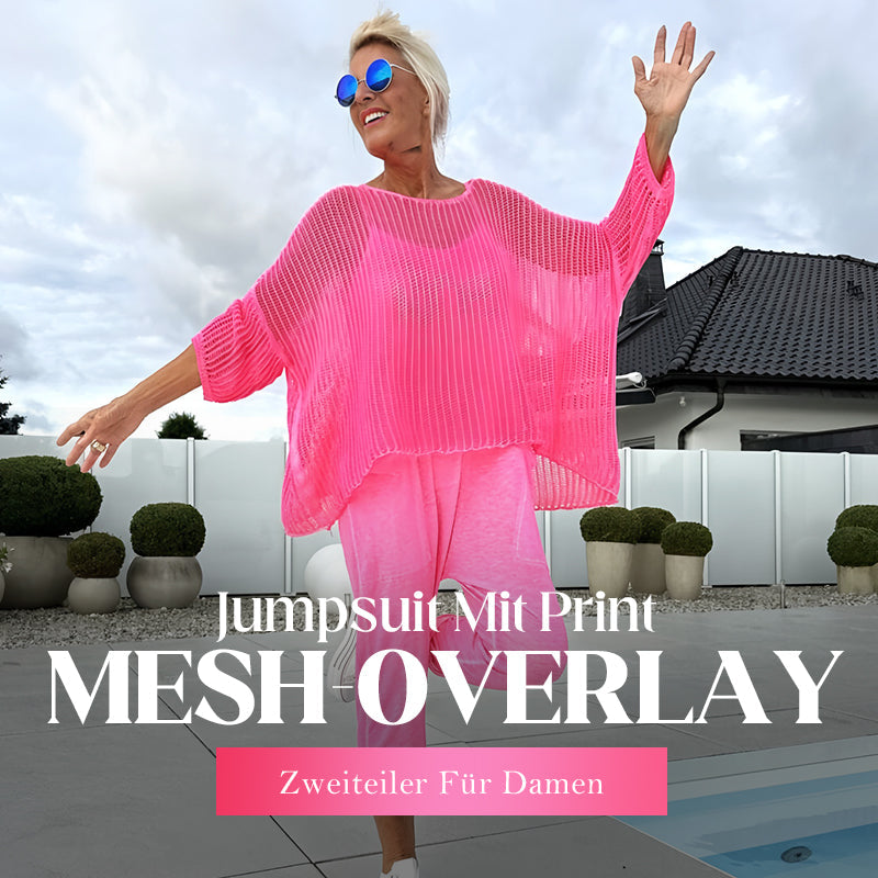 Lynda | Damen-Jumpsuit mit Buchstabendruck + hohler Kittel-Freizeitanzug