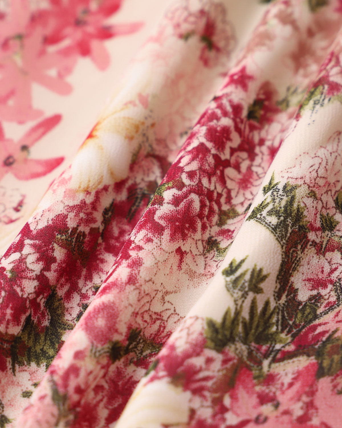 Weston | Pinkes Blumenmuster Rüschen-Träger-Midi-Kleid