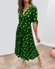 Millie | Kleid mit Punkten und tiefem V-Ausschnitt