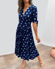 Millie | Kleid mit Punkten und tiefem V-Ausschnitt