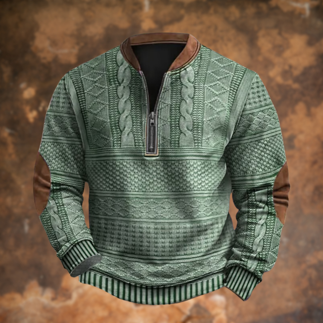 Jacob | Anton Strickpullover mit Reißverschlussdetail