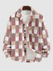 Derek | Flauschige karierte Jacke