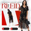 Agatha | Flowing maxi dress with a V-neck and print