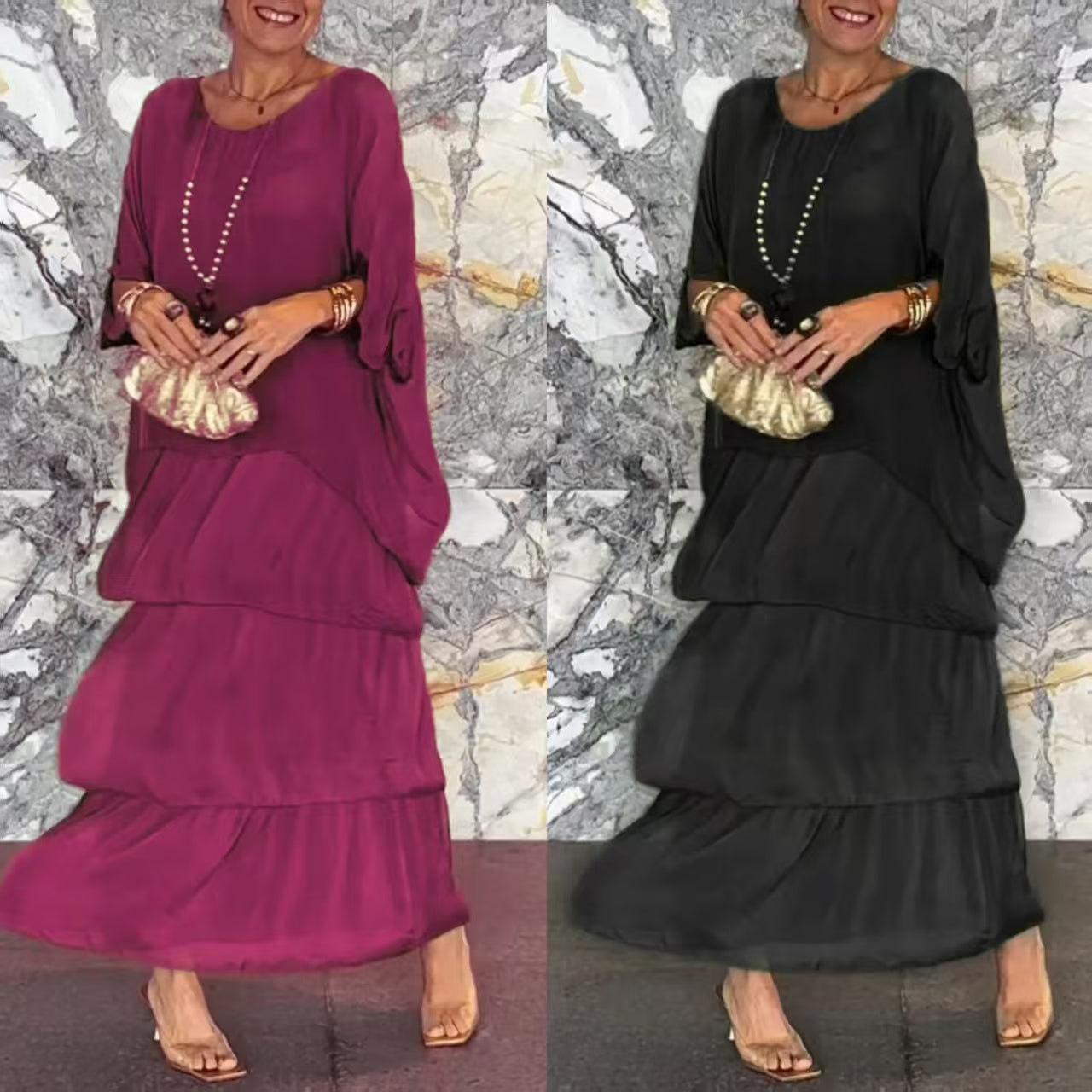 Megumi | Kleid im lockeren Kunststil