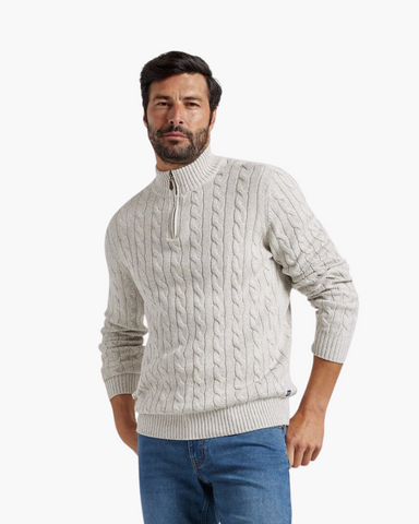 Vaugn | Pullover mit halbem Reißverschluss