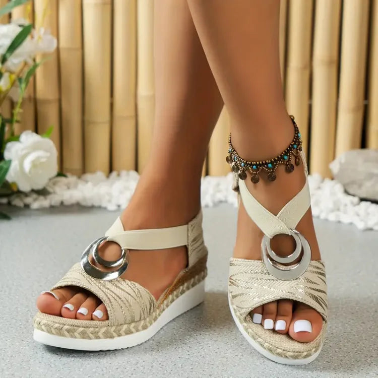 Brooks | Damen Ledersandalen mit Plateauabsatz