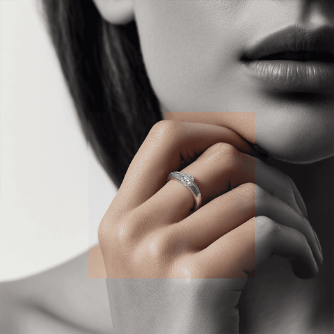 Journey | Sternförmiger drehbarer Diamantring aus S925 für Sie/Ihn